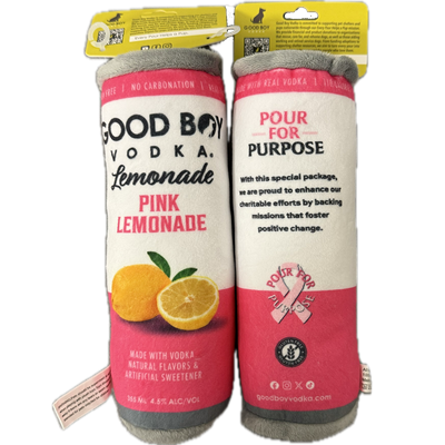Good Boy Pink Lemonade Squeaky Dog Toy