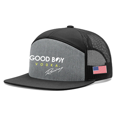 Richardson 7-Panel Trucker Snapback Hat, Flat Bill
